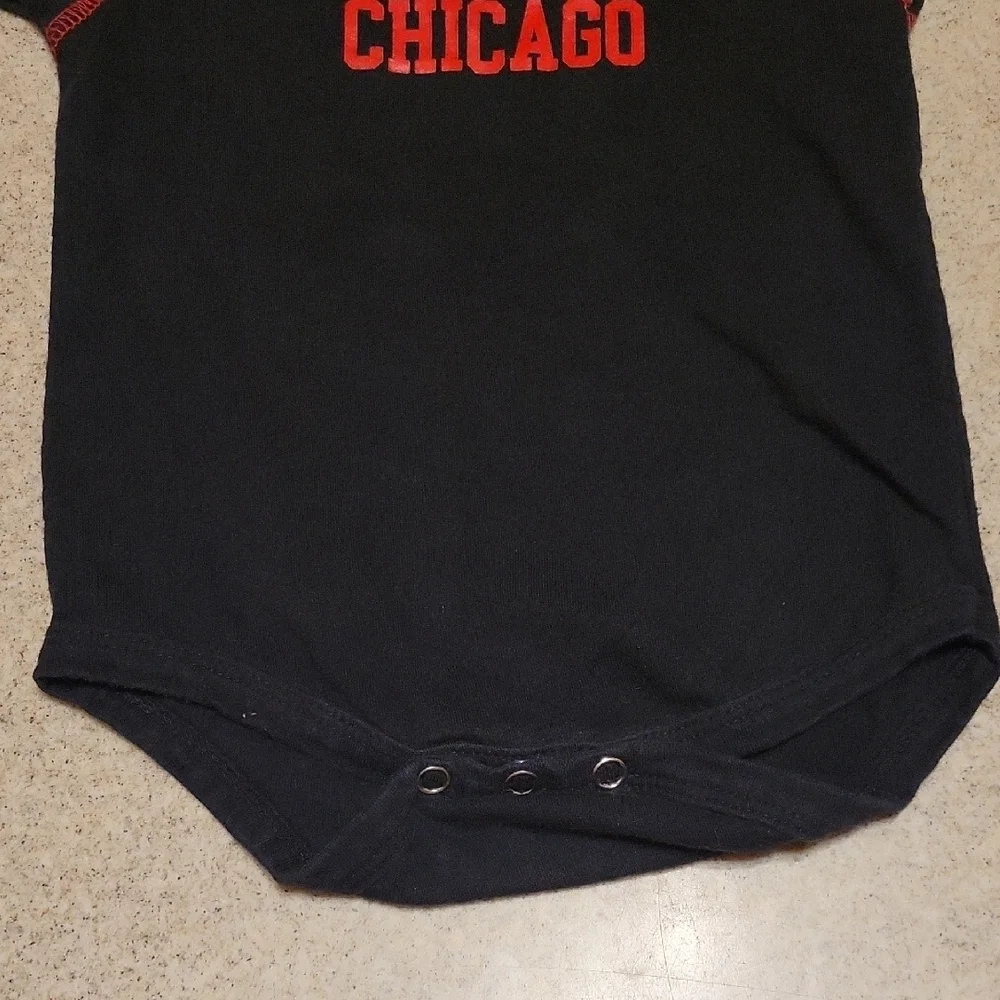 Adidas Kids Black and Red Chicago Bodysuit Size 12 Months